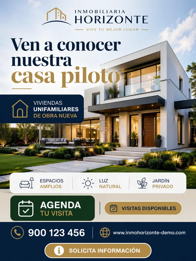 Ejemplo demostrativo de creatividad comercial para inmobiliaria